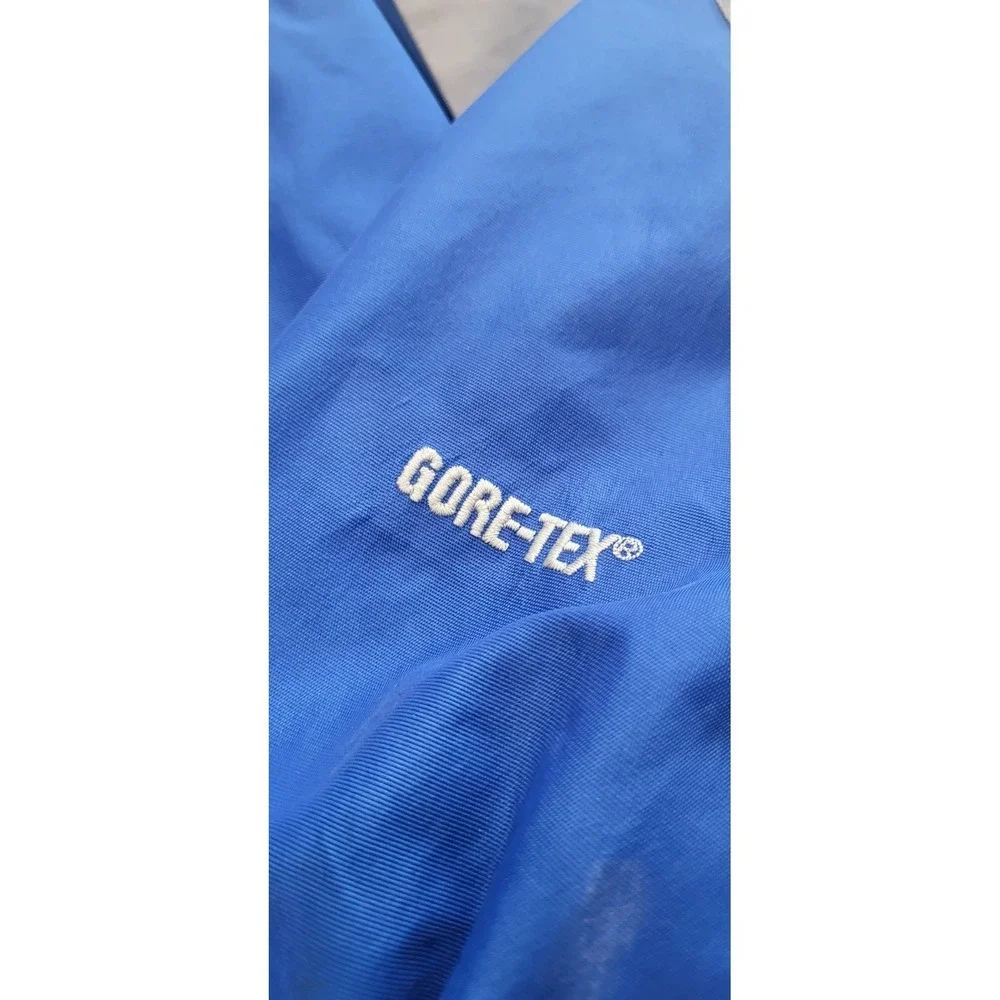 Vintage 90s The North Face Men's Gore-Tex Mountain Jacket Blue Black Hooded L
